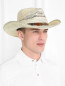 Шляпа соломенная с контрастной вставкой Stetson  –  Модель Общий вид
