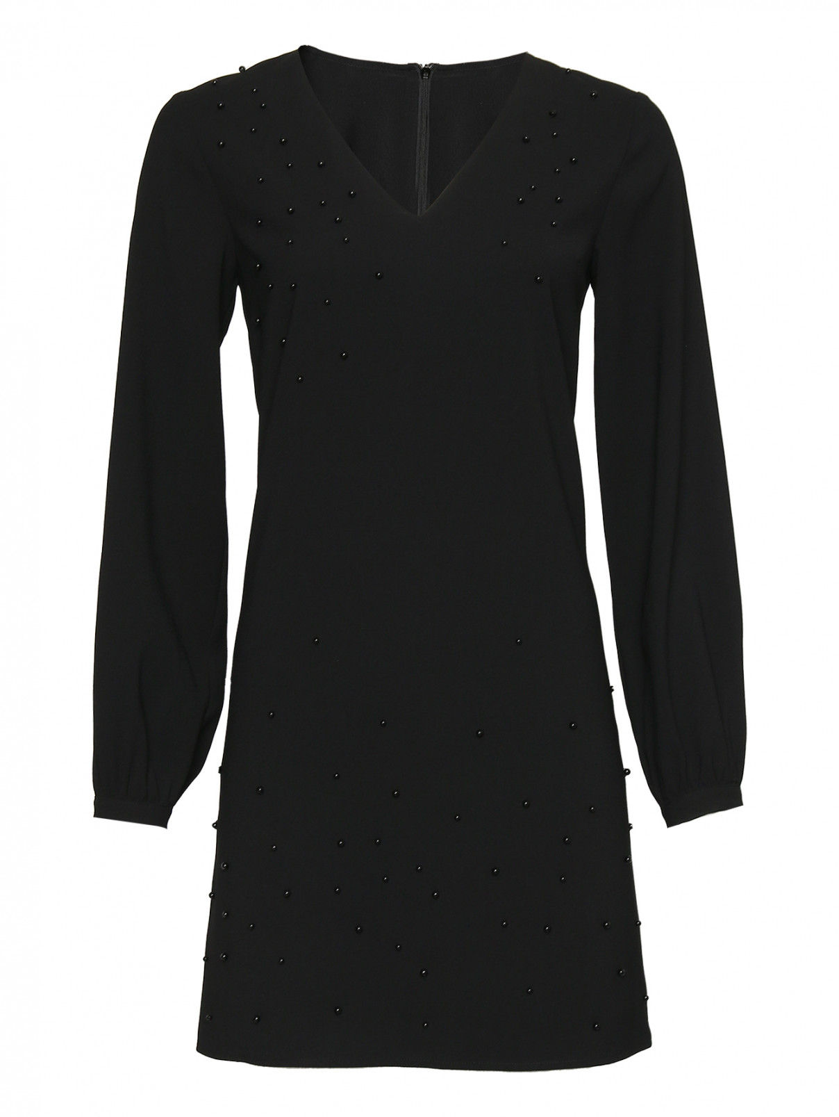 Платье с V-образным вырезом Penny Black  –  Общий вид  – Цвет:  Черный