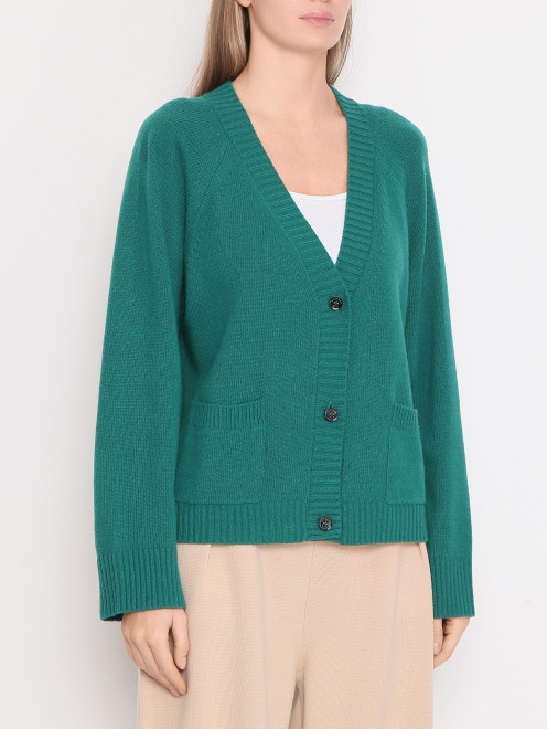 Кардиган из шерсти, вискозы и кашемира Weekend Max Mara - МодельВерхНиз