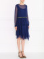 Платье-мини из шелка с декоративной отделкой Alberta Ferretti  –  Модель Общий вид