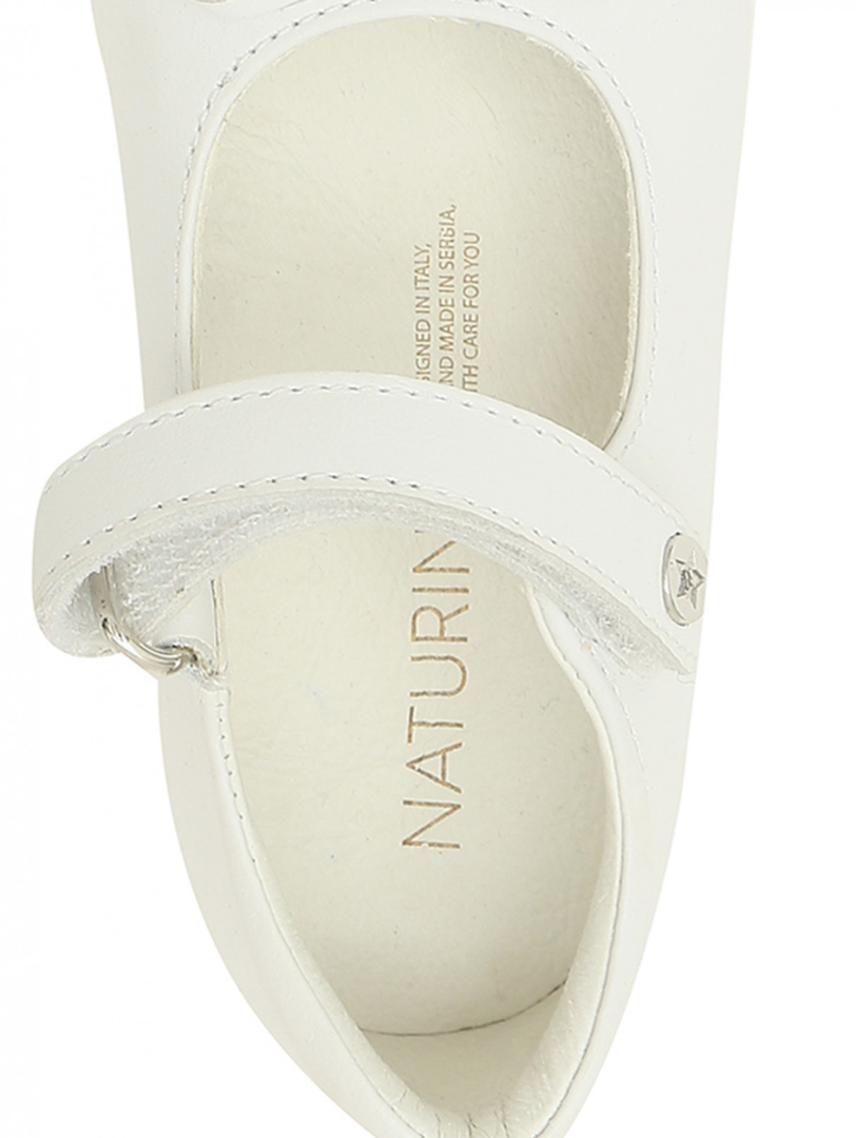 Туфли из кожи с бантом Naturino  –  Деталь1  – Цвет:  Белый