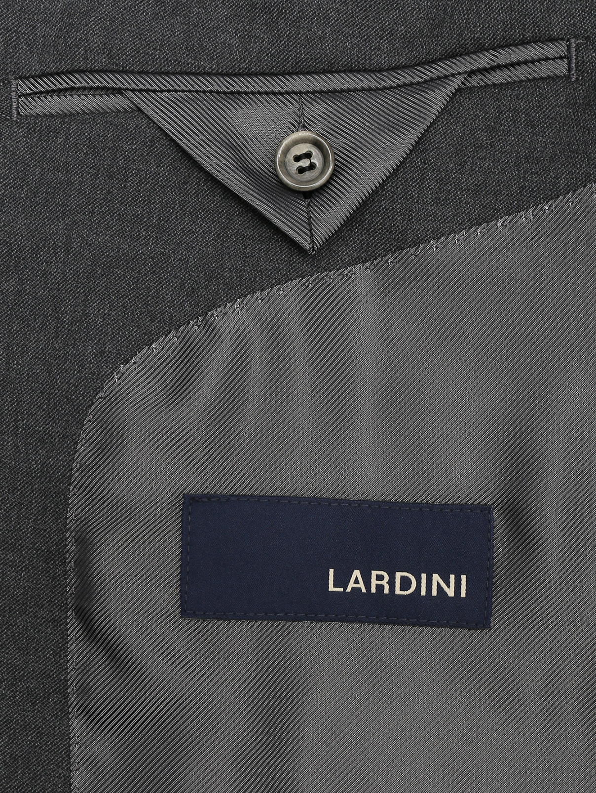 Однотонный костюм из шерсти LARDINI  –  Деталь2  – Цвет:  Серый