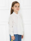Блуза хлопковая с декоративным бантом Ermanno Scervino Junior  –  МодельВерхНиз
