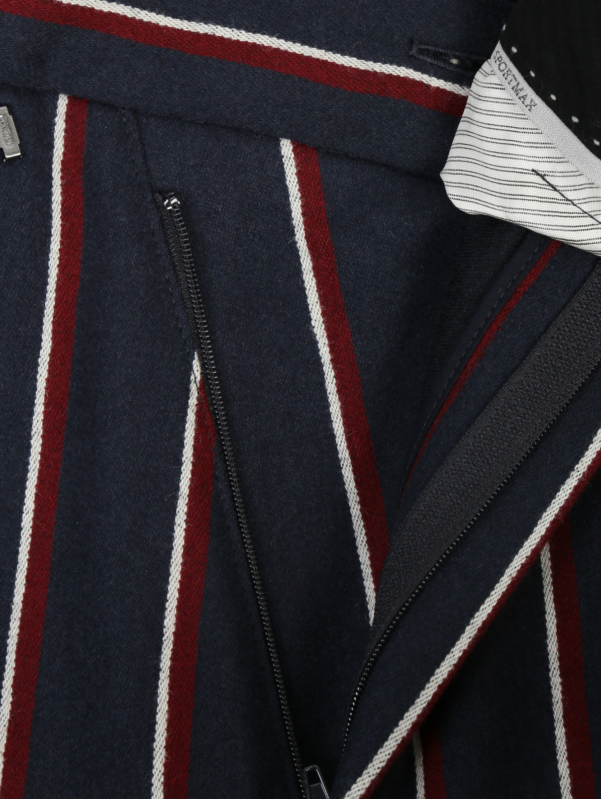 Брюки из шерсти прямого кроя с узором "полоска" Sportmax  –  Деталь  – Цвет:  Узор