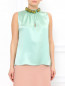 Блуза из шелка  с декоративным ожерельем из кристаллов Moschino Cheap&Chic  –  Модель Верх-Низ