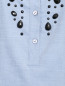 Блуза из хлопка декорированная камнями Marina Rinaldi  –  Деталь