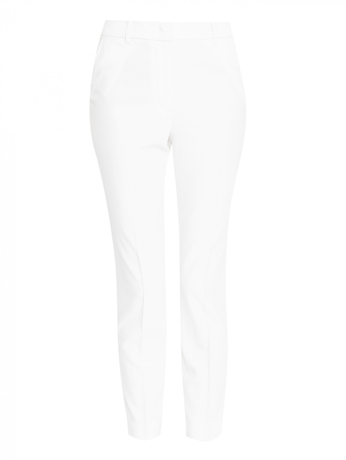 Укороченные брюки с карманами Max&Co  –  Общий вид  – Цвет:  Белый