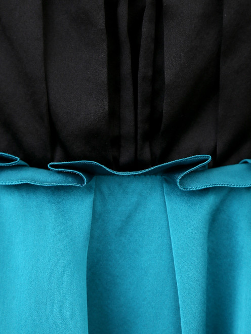 Шелковое платье декорированное складками - Деталь1