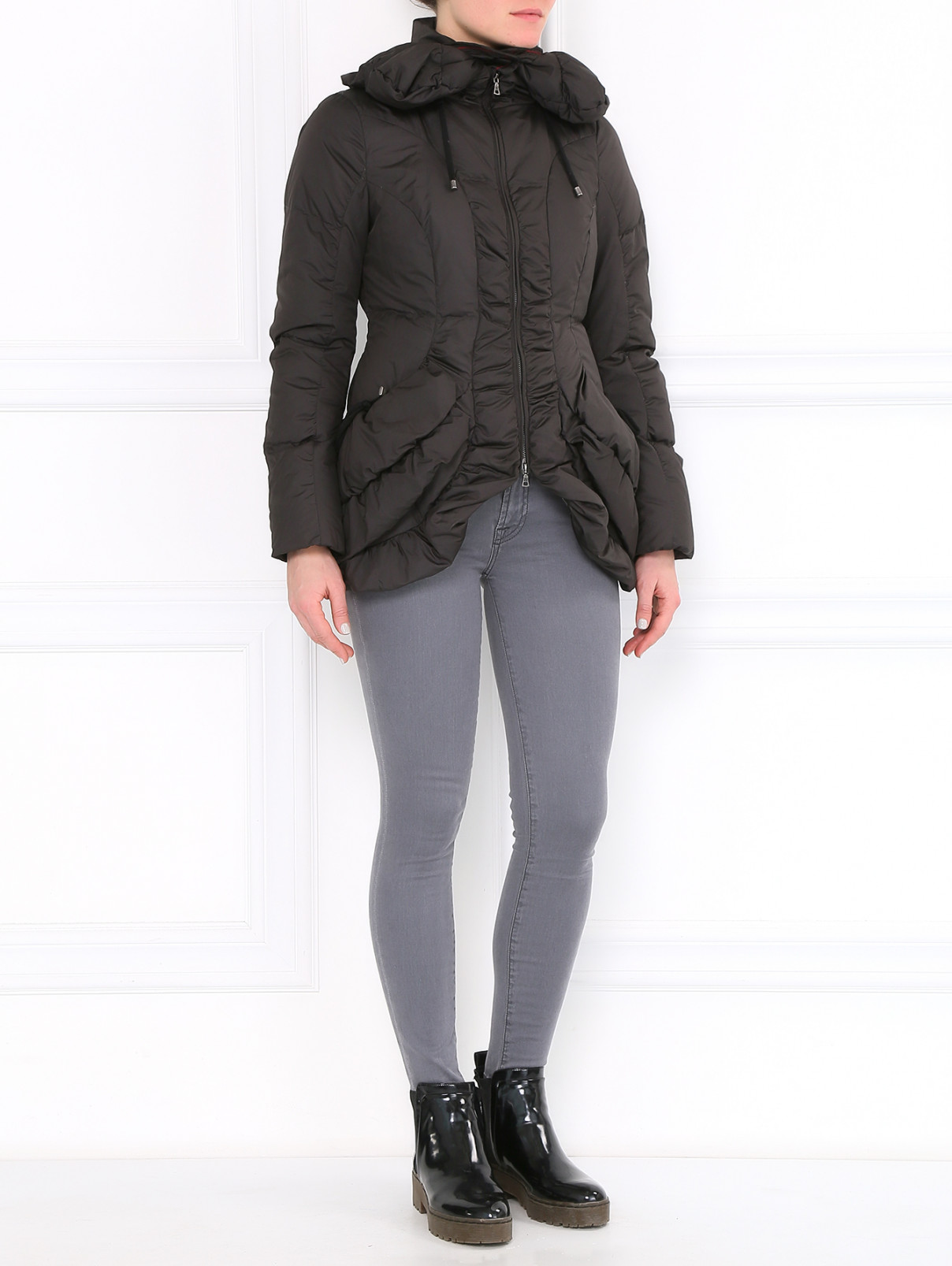 Пуховая куртка с боковыми карманами Isola Marras  –  Модель Общий вид  – Цвет:  Черный