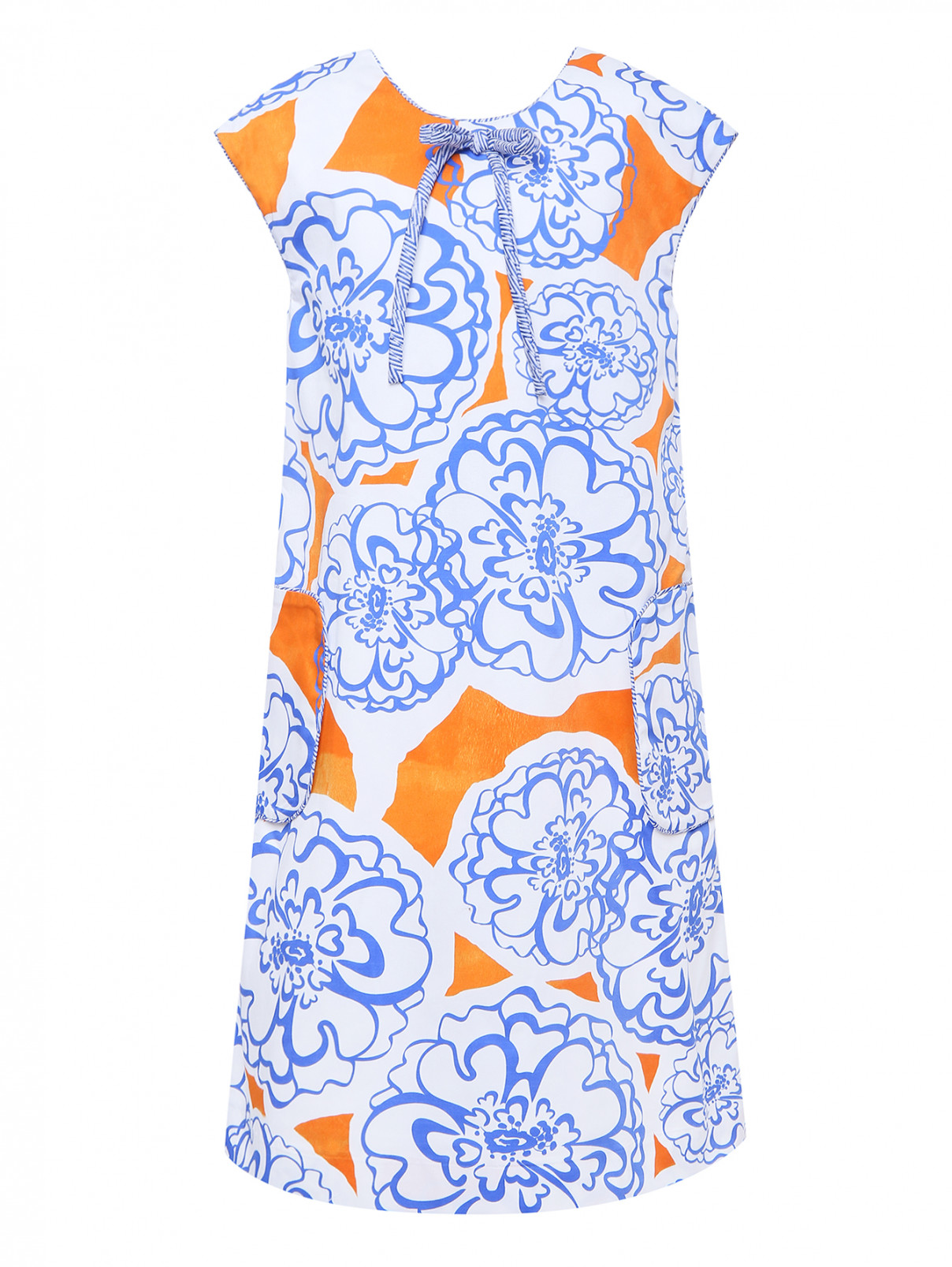 Платье из хлопка с узором MiMiSol  –  Общий вид  – Цвет:  Узор