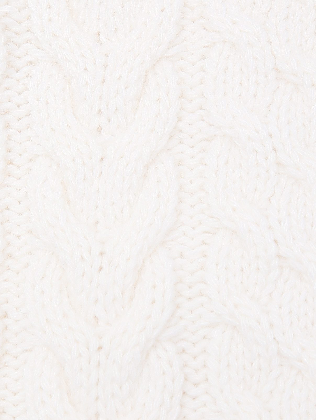 Свитер комбинированной вязки с разрезом Ermanno Firenze  –  Деталь  – Цвет:  Белый