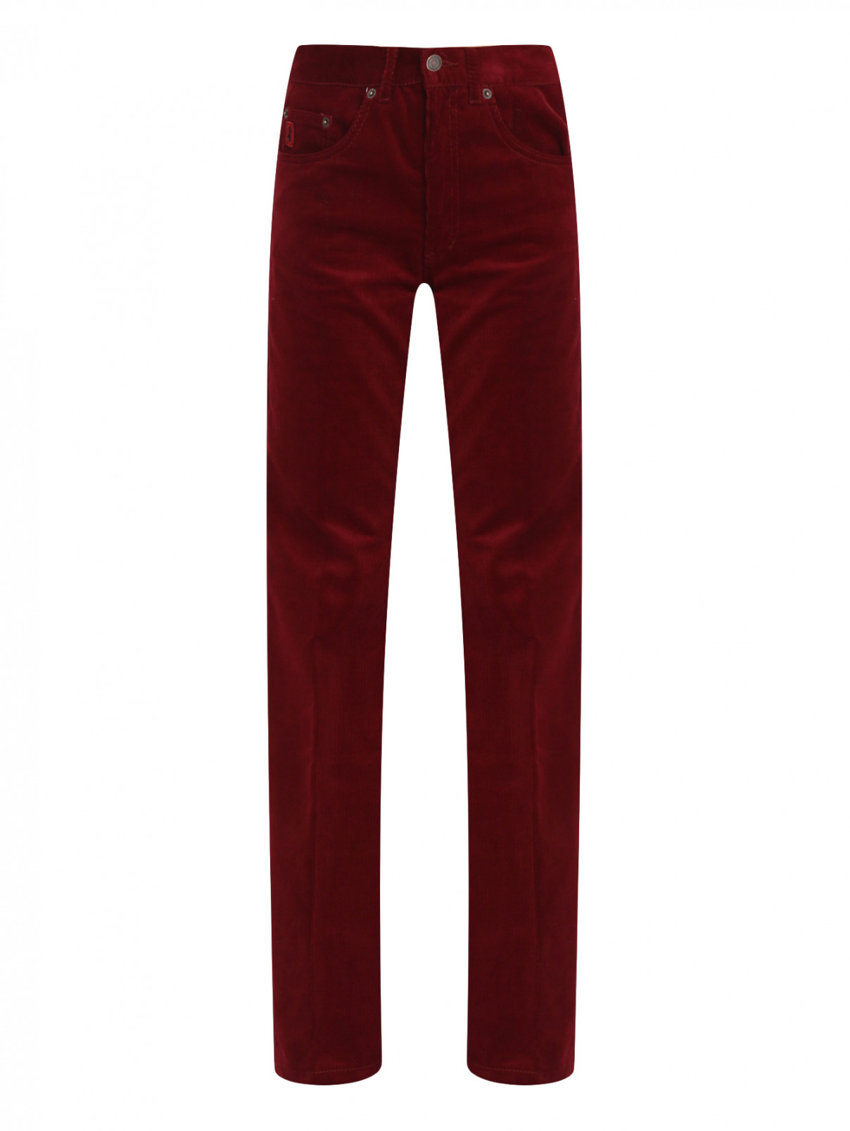 Вельветовые брюки-клеш Marc Jacobs  –  Общий вид  – Цвет:  Красный