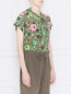 Блуза свободного кроя с цветочным узором BOUTIQUE MOSCHINO  –  МодельВерхНиз