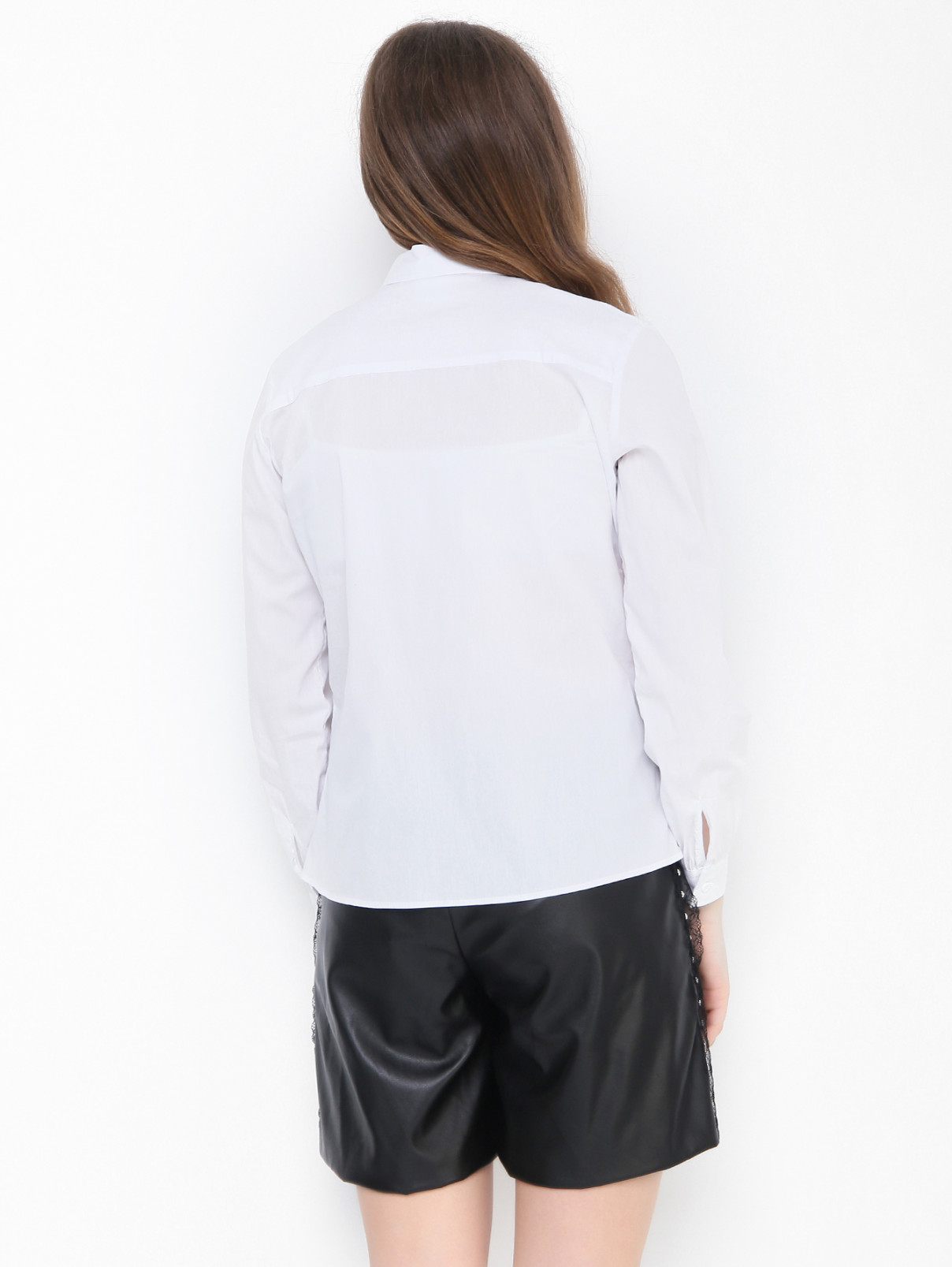 Хлопковая блуза с длинным рукавом Gaelle  –  МодельВерхНиз1  – Цвет:  Белый