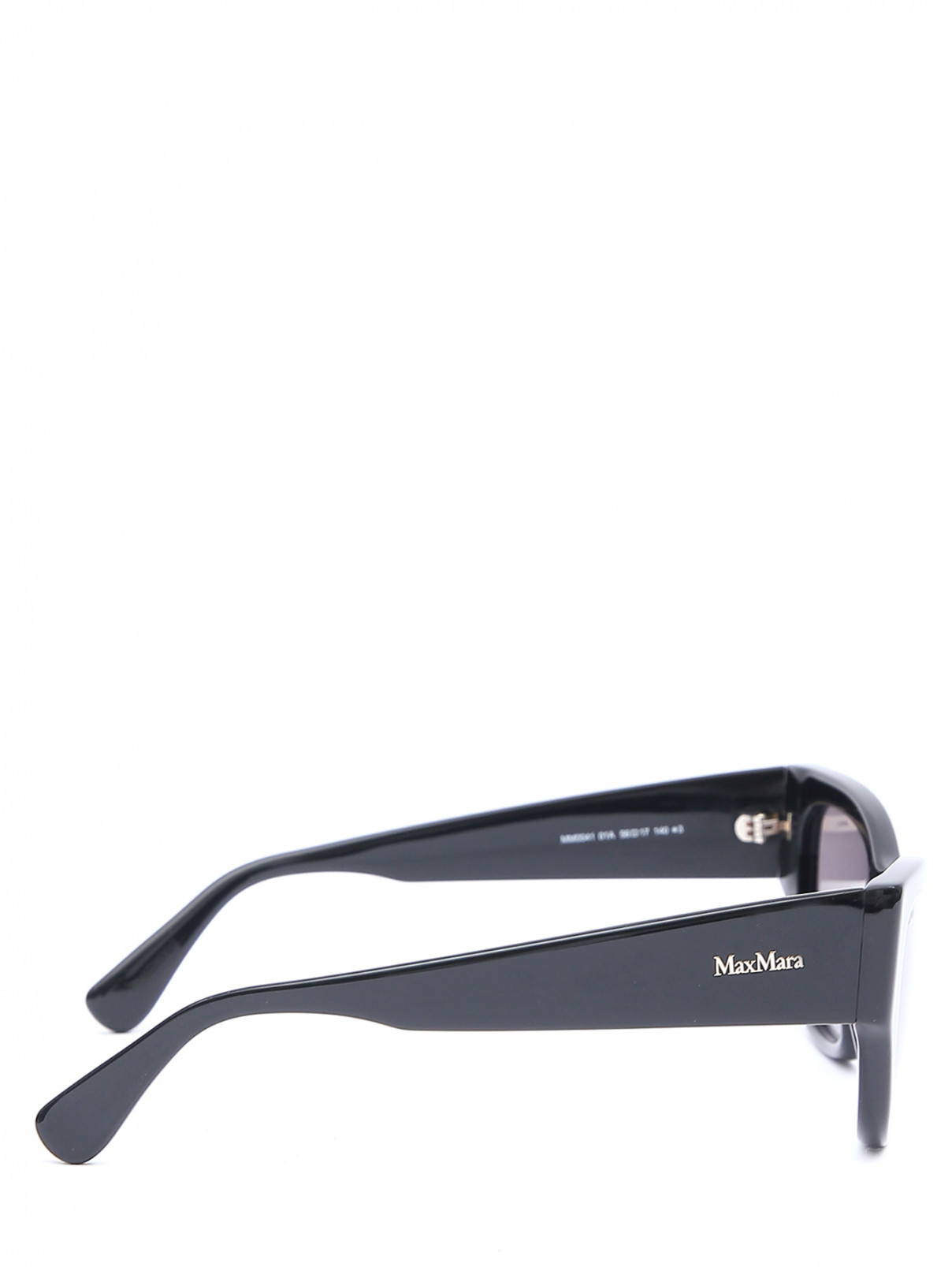 Солнцезащитные очки в пластиковой оправе Max Mara  –  Обтравка2  – Цвет:  Черный