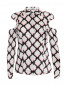 Блуза из шелка с геометричным узором Sage and Ivy  –  Общий вид
