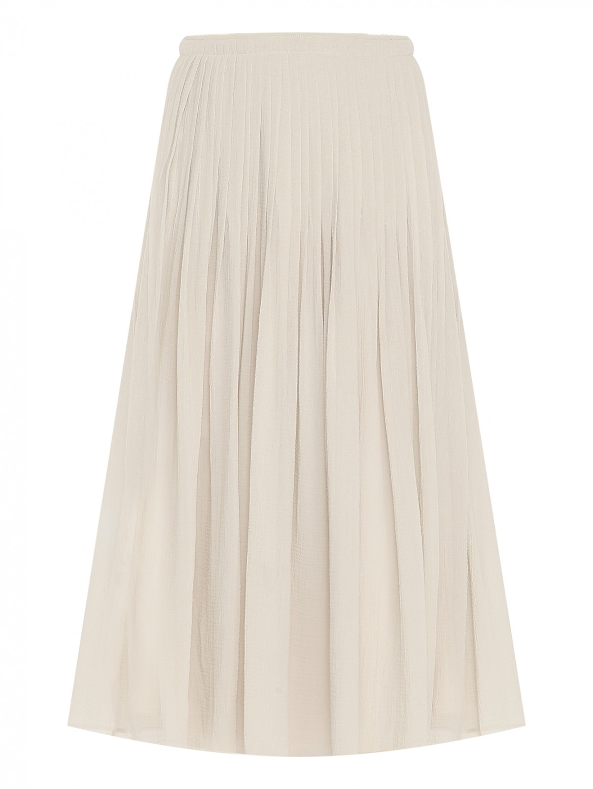 Плиссированная юбка из хлопка и шелка Fabiana Filippi  –  Общий вид