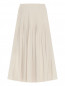 Плиссированная юбка из хлопка и шелка Fabiana Filippi  –  Общий вид