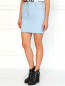 Джинсовая стеганная юбка-мини Moschino  –  Модель Верх-Низ