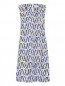 Платье из хлопка свободного кроя с узором Voyage by Marina Rinaldi  –  Общий вид
