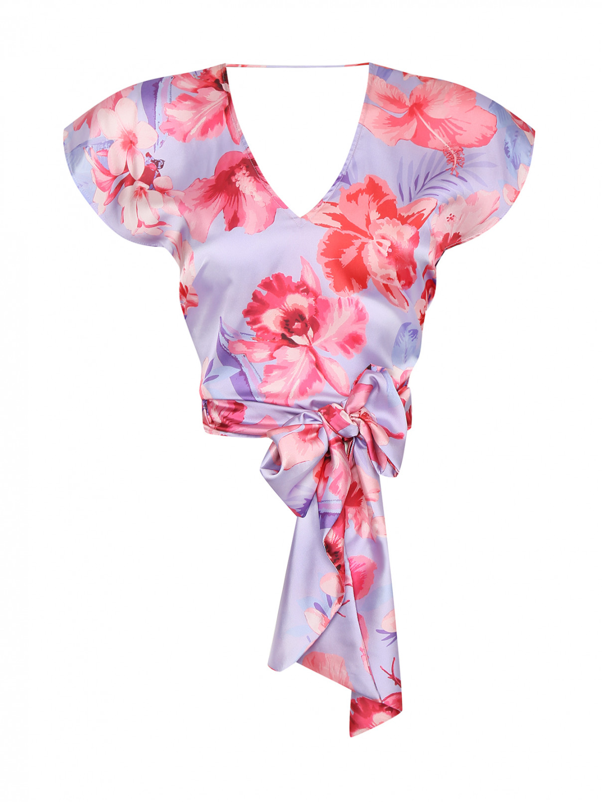 Блуза с открытой спиной PINKO  –  Общий вид  – Цвет:  Мультиколор