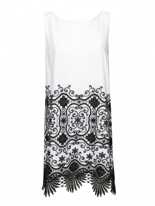 Платье-мини с контрастной отделкой Pierre Mantoux - Общий вид
