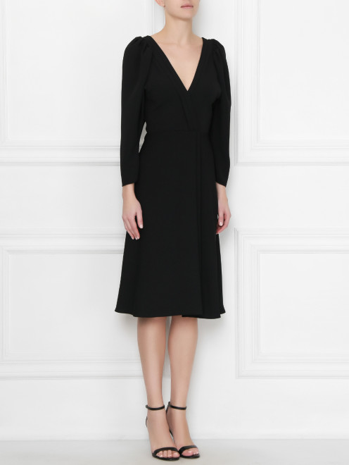 Платье-миди с V-образным вырезом Ermanno Scervino - МодельВерхНиз