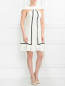 Платье-мини из шелка с контрастной отделкой Emporio Armani  –  Модель Общий вид