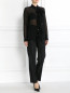 Блуза из хлопка и шелка с воланом Jean Paul Gaultier  –  Модель Общий вид