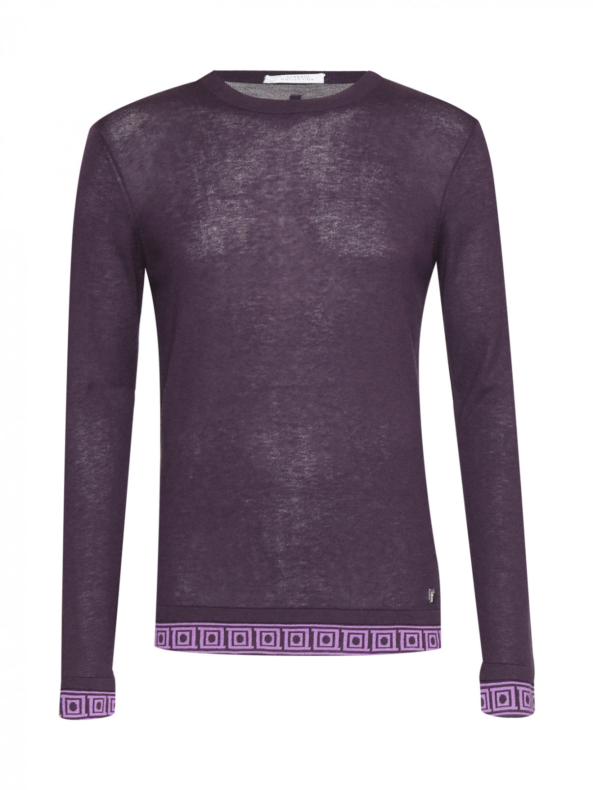 Джемпер из шелка и кашемира Versace Collection  –  Общий вид  – Цвет:  Фиолетовый