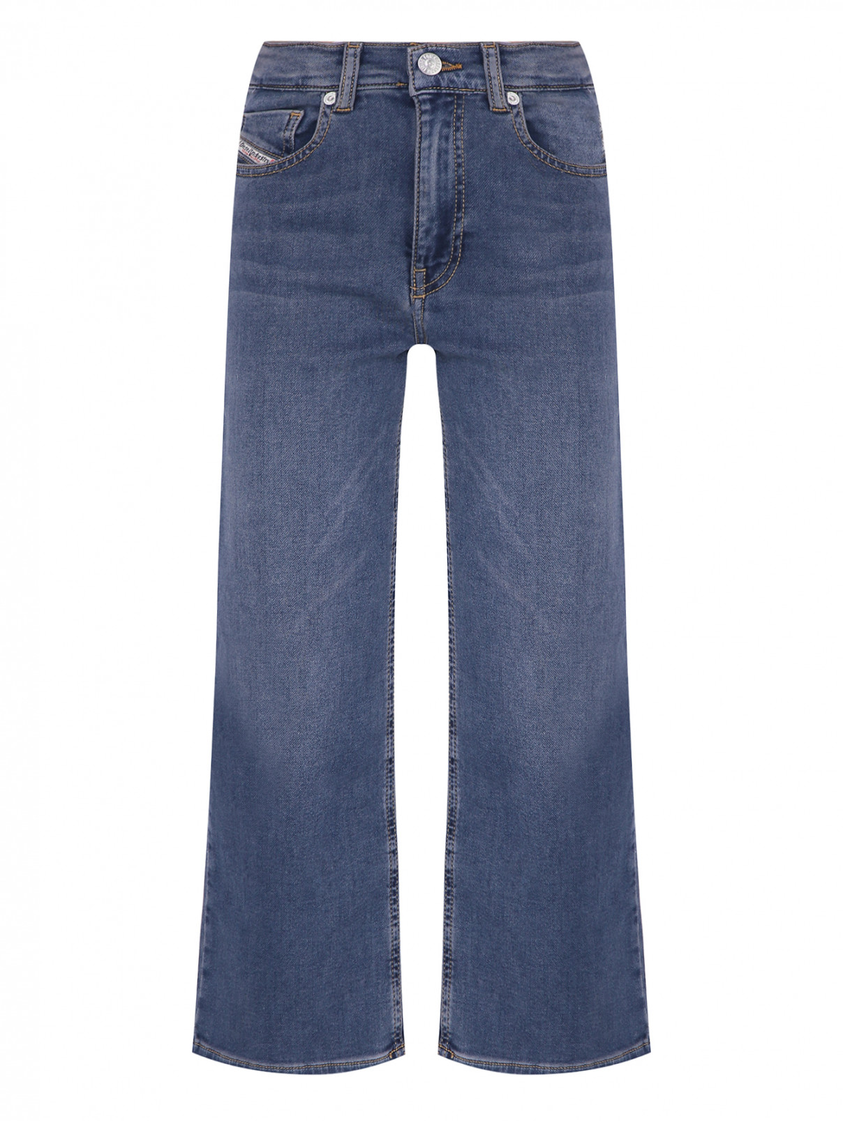 Прямые джинсы с высокой посадкой Diesel  –  Общий вид  – Цвет:  Синий