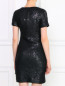 Платье из кашемира и шелка, декорированное пайетками Donna Karan  –  Модель Верх-Низ1