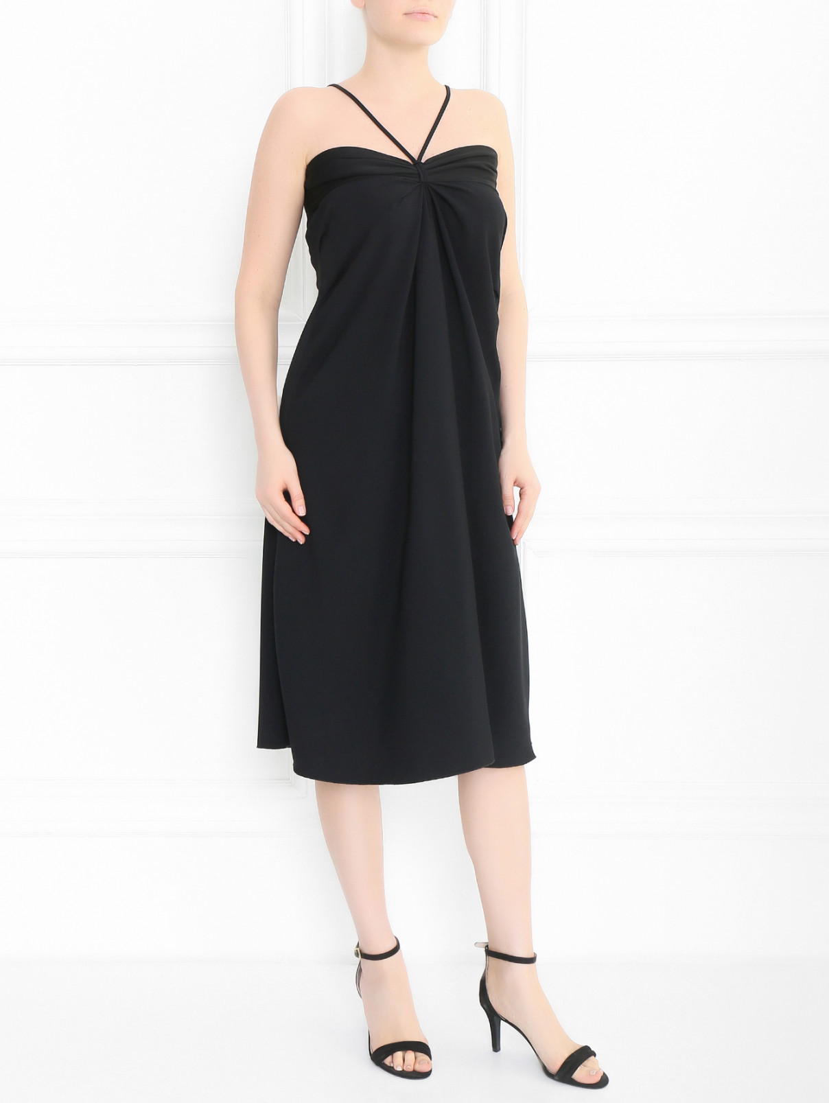 Платье-бюстье на бретелях Kenzo  –  Модель Общий вид  – Цвет:  Черный