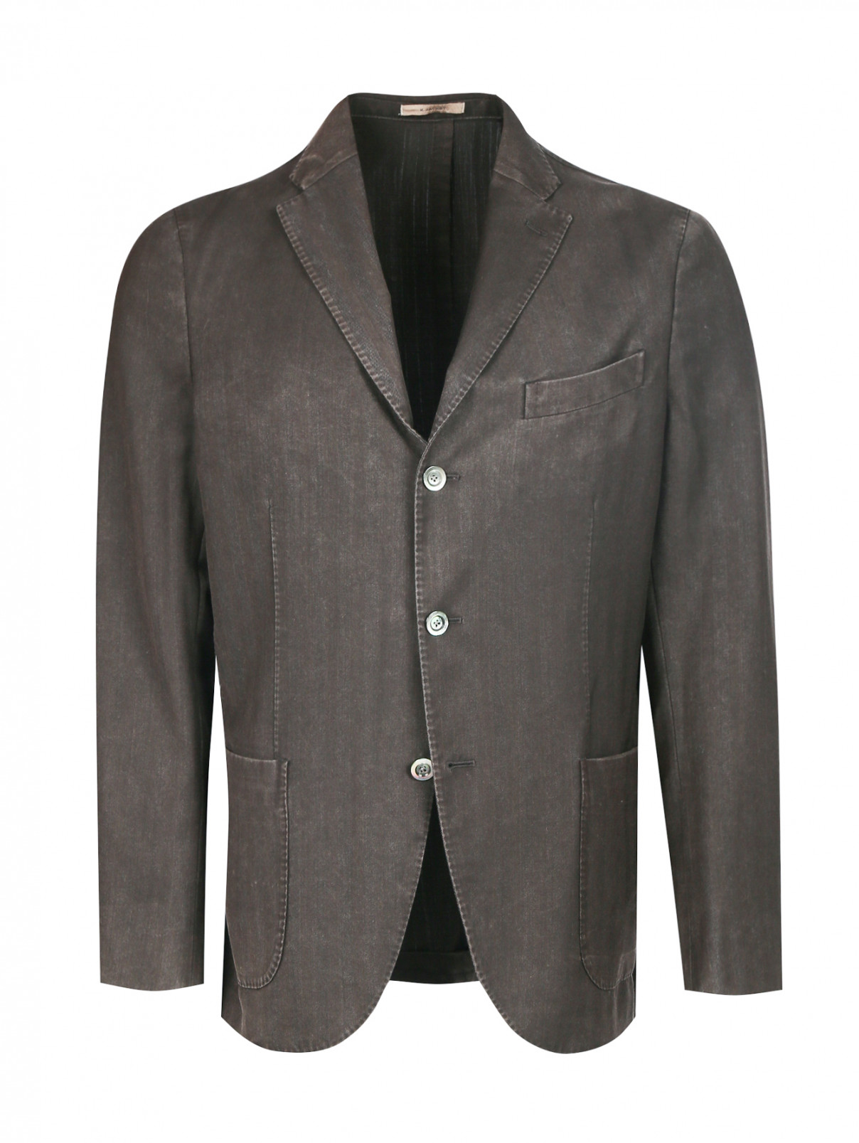 Пиджак однобортный из шерсти Boglioli  –  Общий вид  – Цвет:  Коричневый