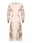 Платье-макси из шелка с узором на пуговицах Alberta Ferretti  –  Общий вид