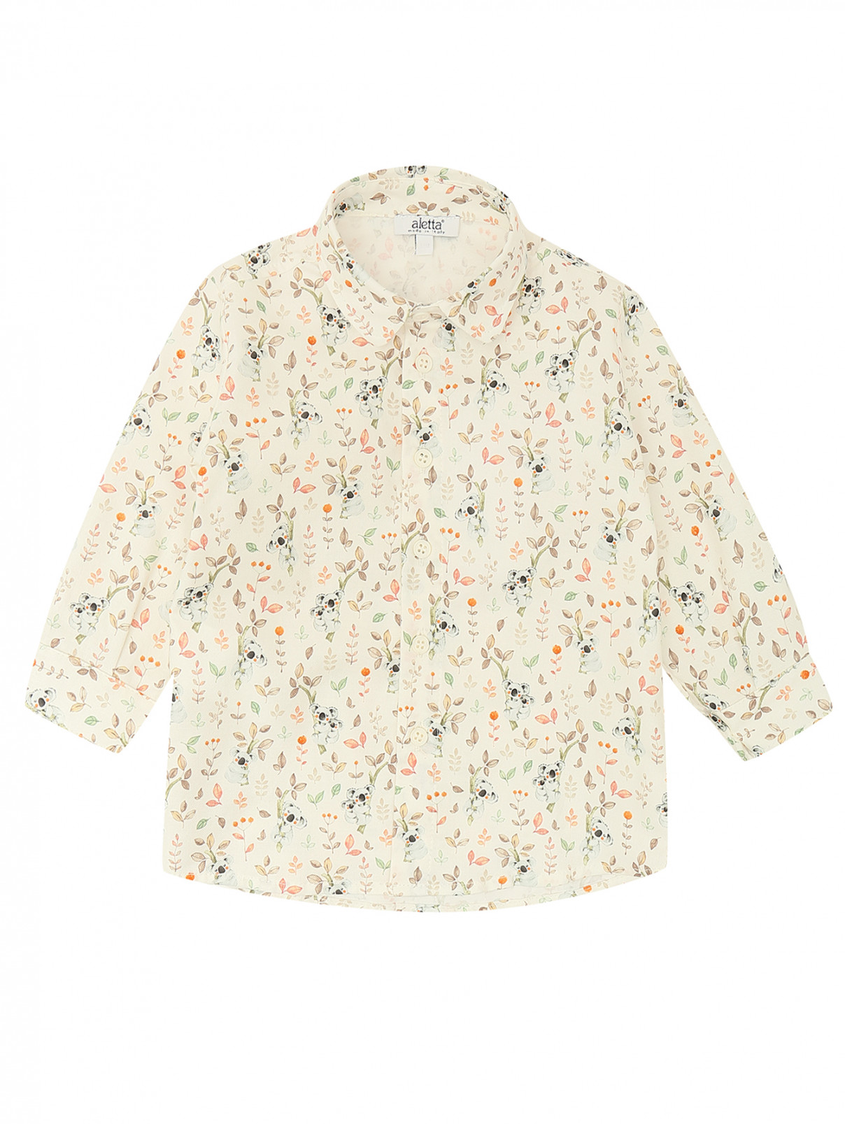 Хлопковая рубашка с узором Aletta  –  Общий вид  – Цвет:  Узор