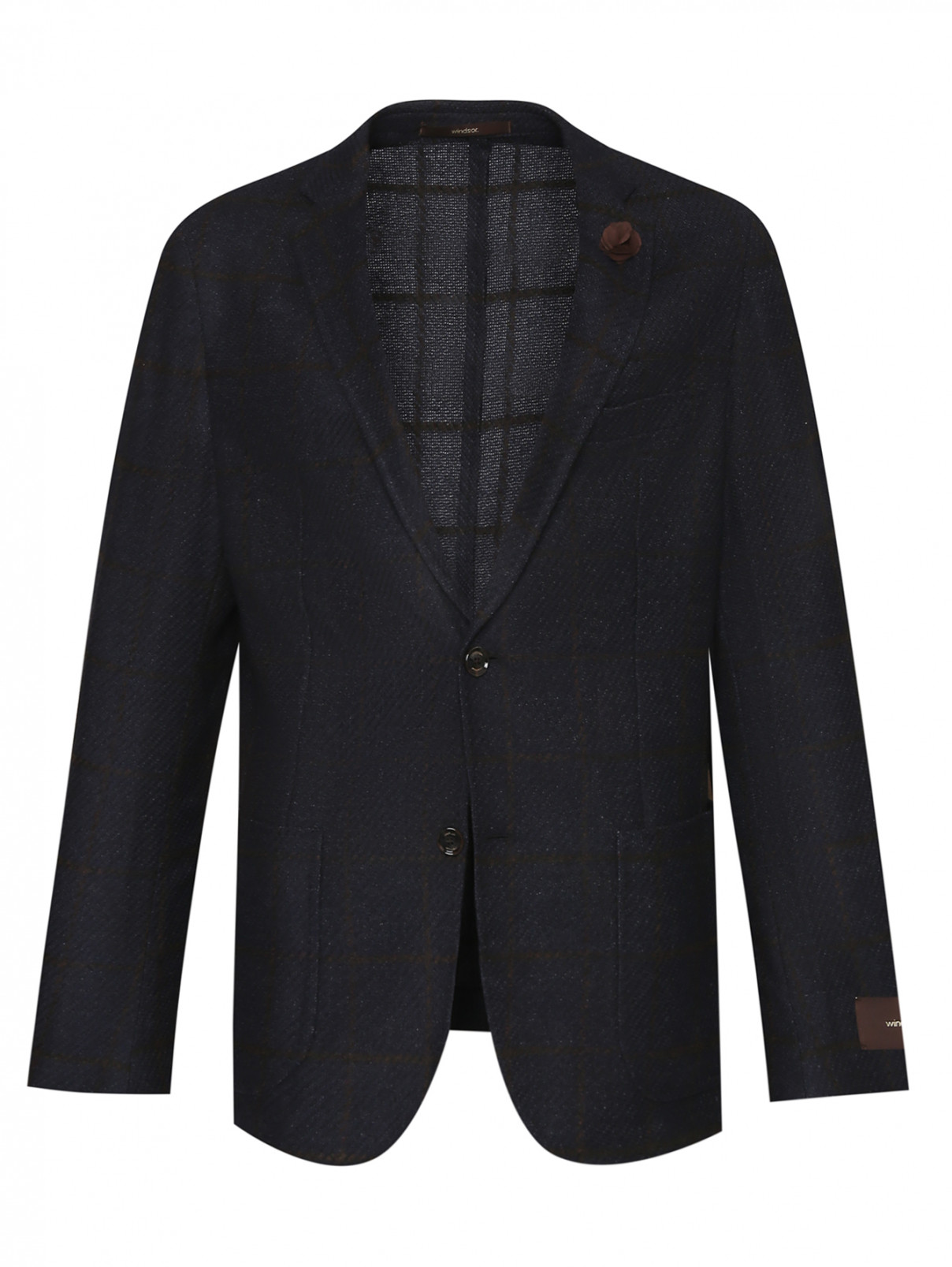 Пиджак из шерсти и кашемира с узором Windsor  –  Общий вид