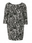 Трикотажное платье с цветочным принтом Max&Co  –  Общий вид