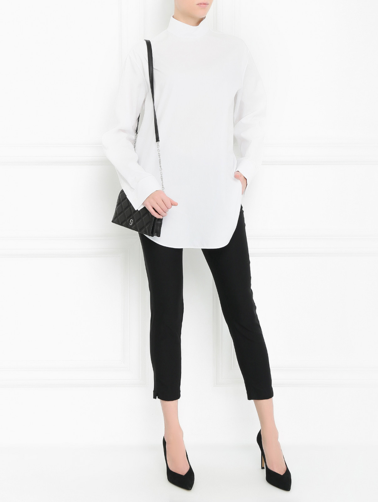 Блуза из хлопка Jil Sander  –  Модель Общий вид  – Цвет:  Белый
