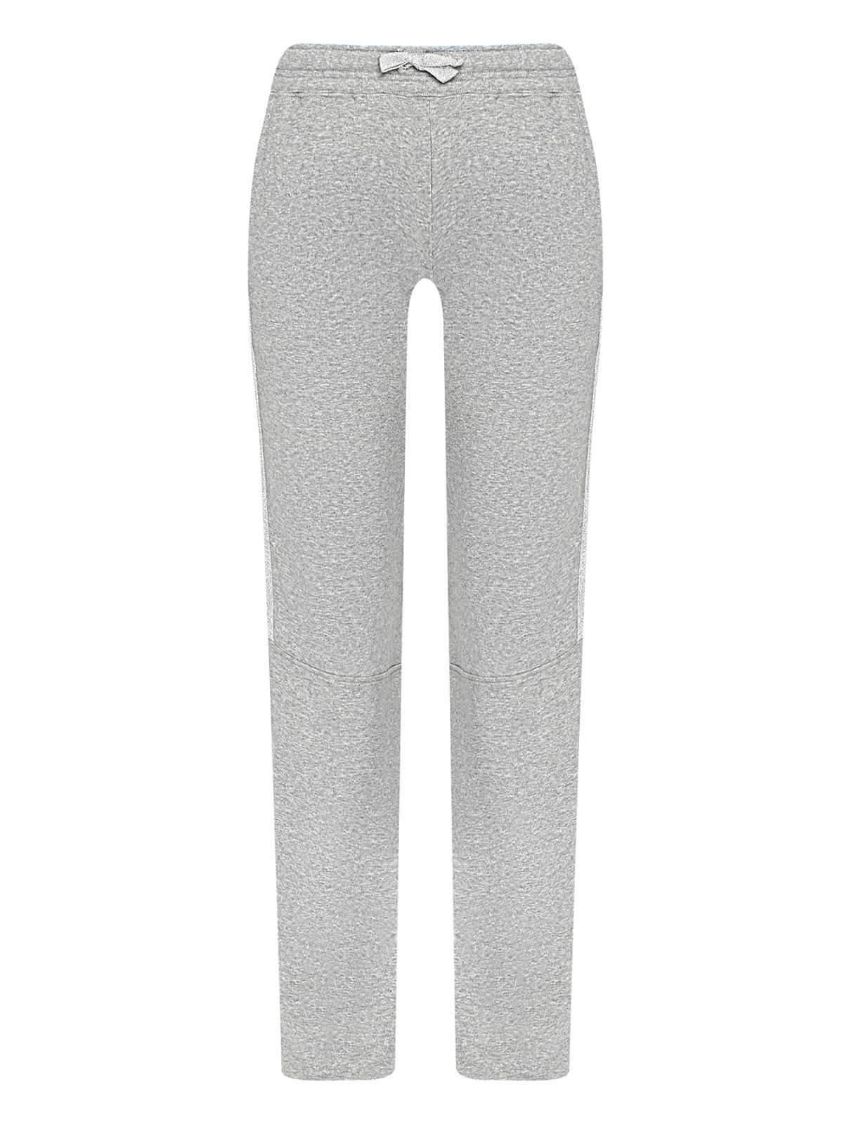 Трикотажные брюки с лампасами Paul&Shark  –  Общий вид  – Цвет:  Серый