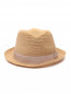 Плетеная шляпа с лентой в тон Borsalino  –  Обтравка1