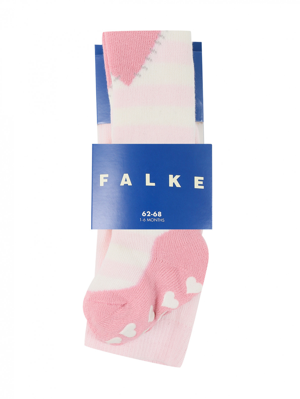 Теплые колготки из хлопка с узором Falke  –  Общий вид  – Цвет:  Розовый