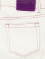 Прямые брюки из хлопка с контрастной отстрочкой Iceberg  –  Деталь
