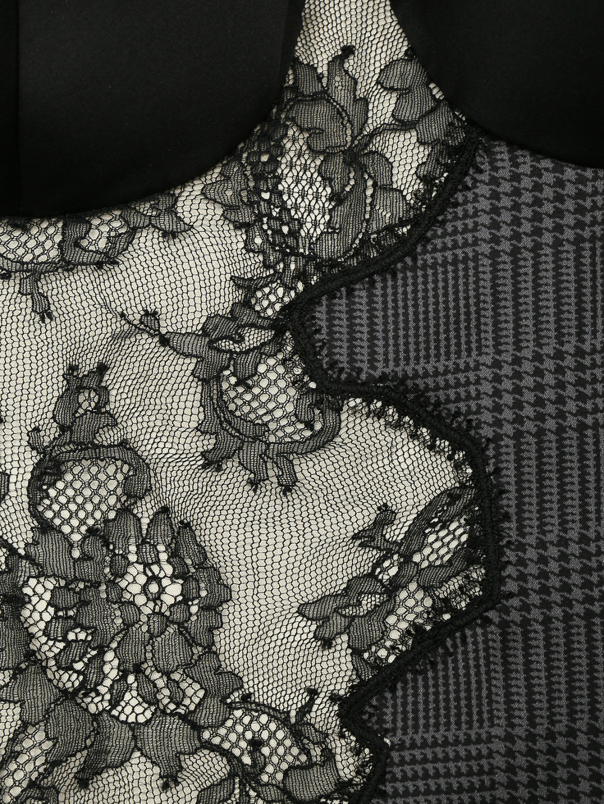 Платье из шелка с кружевными вставками La Perla  –  Деталь  – Цвет:  Серый