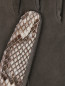 Перчатки из кожи с тиснением  "под рептилию" Ermanno Scervino  –  Деталь