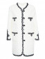 Стеганое пальто с контрастной отделкой Ermanno Scervino  –  Общий вид