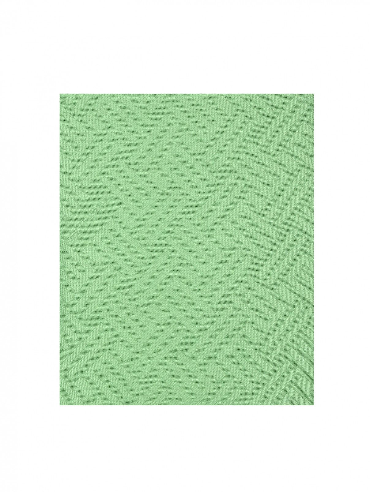 Платок из шелка и шерсти с узором Etro  –  Общий вид  – Цвет:  Зеленый