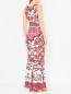 Трикотажное платье с цветочным узором Roberto Cavalli  –  МодельВерхНиз1
