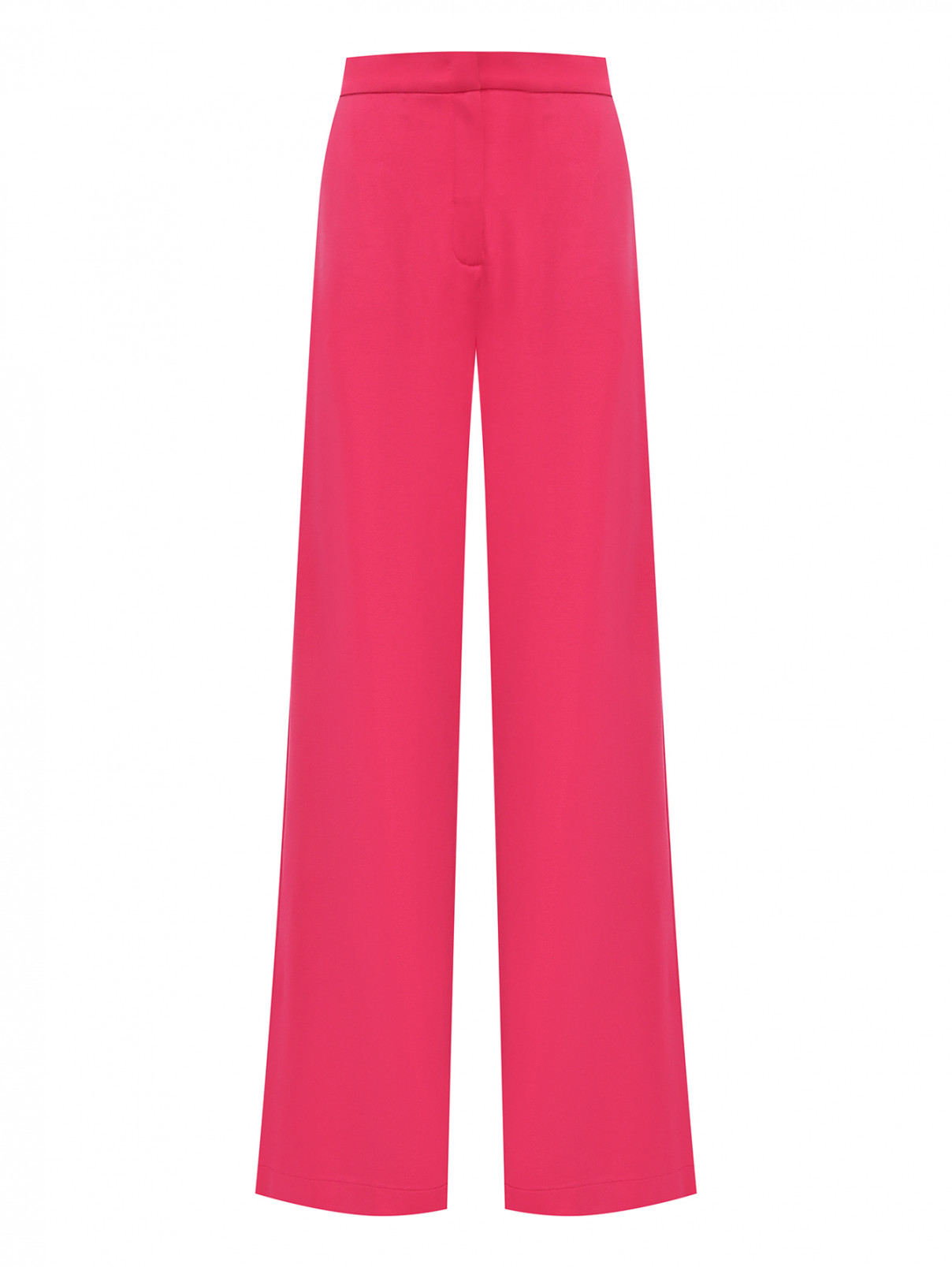 Трикотажные широкие брюки на высокой посадке Max&Co  –  Общий вид  – Цвет:  Фиолетовый