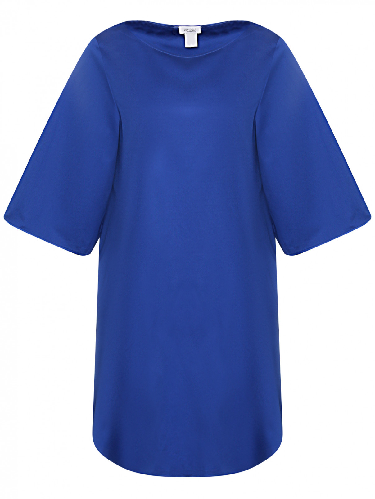 Платье из хлопка с рукавами 3/4 Van Laack  –  Общий вид  – Цвет:  Синий